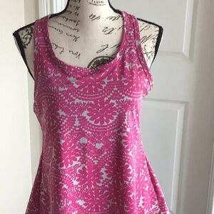 Eleven by Venus Wms pink & gray workout tank loose fit Sz L